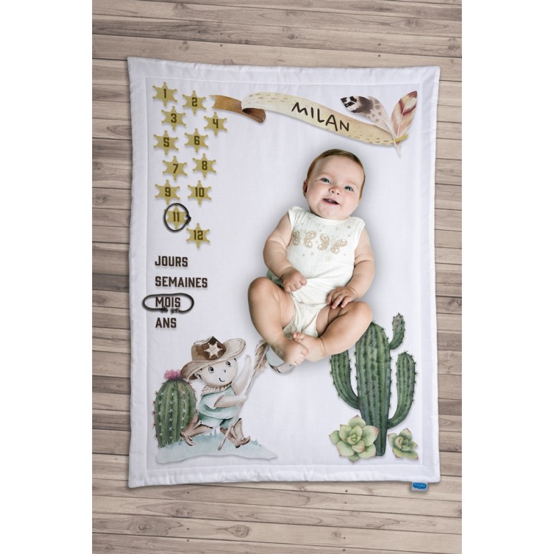 Tapis D Evolution Personnalise Theme Cactus Ma Petite Couverture Perso